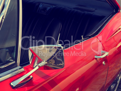 Detail of an American vintage car