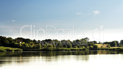 Lake and blue sky