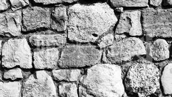 The wall made of stone