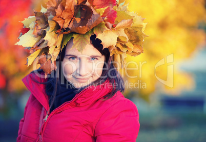 Woman and autumn