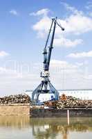 Harbor crane and scrap metal