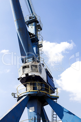 Harbor crane closeup