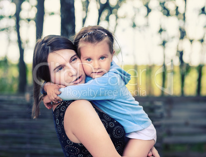 Mother and daughter together