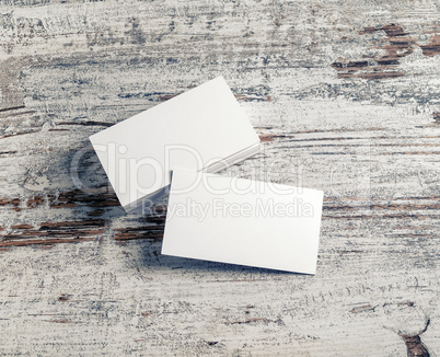 White business cards