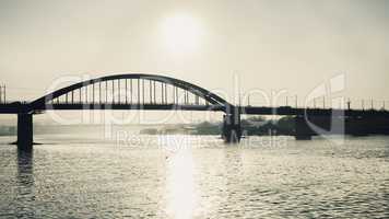 Sun above the bridge