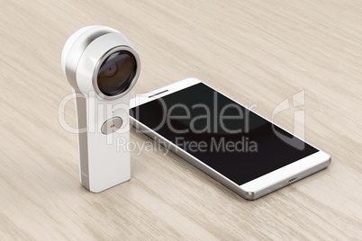 360 degree camera and smartphone