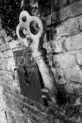 Vintage Giant Key And Keyhole