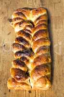 Strudel on a Wooden Table