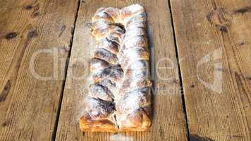 Strudel on a Wooden Table