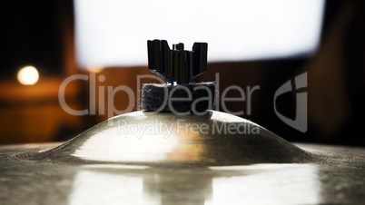 Drum Cymbal In Music Studio Close Up