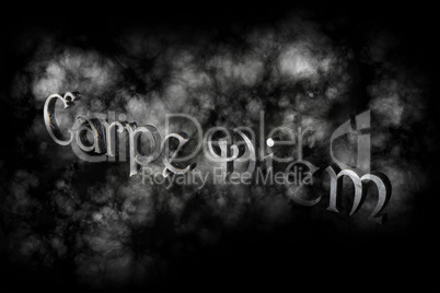 Carpe diem 3D Render - latin phrase means Capture the moment