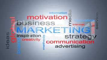 Marketing Business Strategy Word Cloud Text Concept