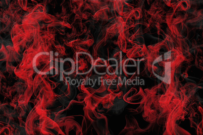 Red Smoke Love Background On Black Solid 3D Illustration