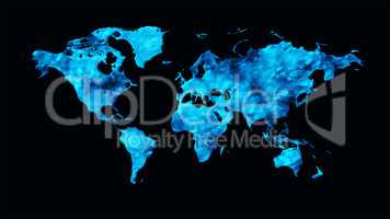 World map 3D render