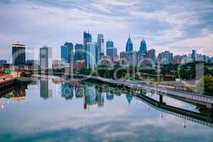 Philadelphia skyline at night