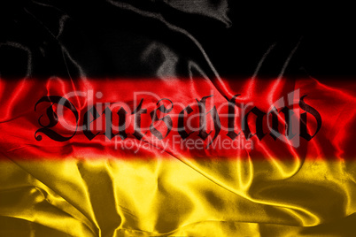 German flag blowing in the wind