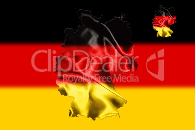 German Map with national flag