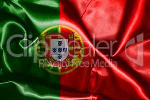 Portugal National Flag Waving In The Wind 3D illustration