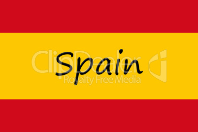 Spanish National Flag With Country Name Written On It 3D illustr