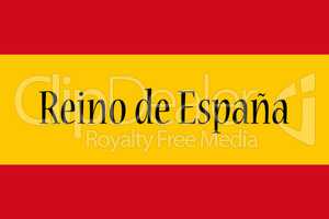 Spanish National Flag With Country Name Written On It 3D illustr