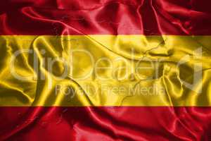 Spanish National Flag With Country Name Written On It 3D illustr