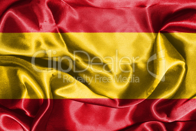 Spanish National Flag Waving In The Wind 3D illustration