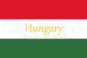 Hungarian National Flag With Hungary Written On It 3D illustrati