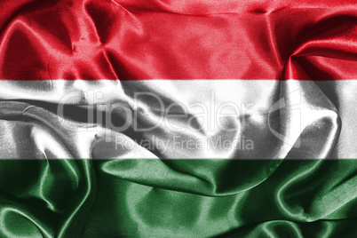 Hungarian National Flag Waving in the Wind 3D illustration