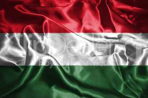 Hungarian National Flag Waving in the Wind 3D illustration