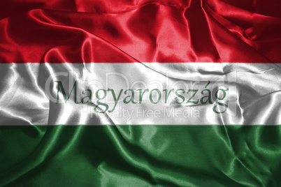 Hungarian National Flag With Hungary Written On It 3D illustrati
