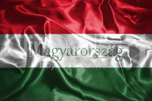 Hungarian National Flag With Hungary Written On It 3D illustrati