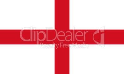 Flag of England. St George's Cross 3D illustration