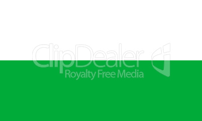 Wales National Flag in Green And White Colors 3D illustration
