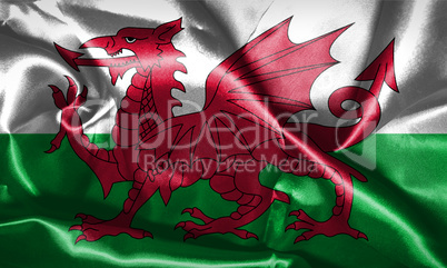 Wales National Flag Grunge Looking 3D illustration