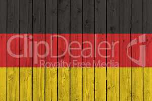 Germany national flag on old wood background