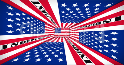 Independence Day. Happy 4th of July Concept. American Flag Persp