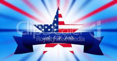 Happy 4th of July.  Independence Day, Star With United States of
