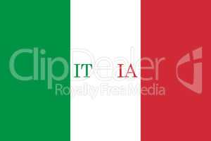 Italy Flag. Official colors and proportion. National Flag of Ita