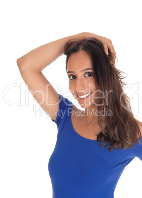 Young woman smiling in a portrait