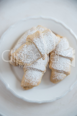 Croissant gefüllt mit Schokolade