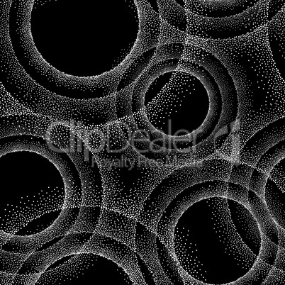 Abstract circle seamless pattern. Spotted star space texture. Ge