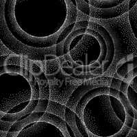 Abstract circle seamless pattern. Spotted star space texture. Ge