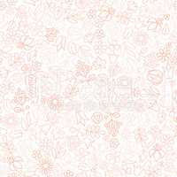 Floral seamless pattern.  Flower icon gentle background. Nature