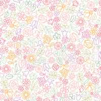 Flower icon seamless pattern. Floral leaves, flowers white textu