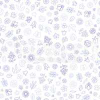 Floral icon seamless pattern.  Flower bloom background. Spring n