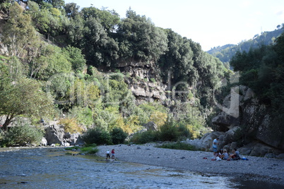 alcantaraschlucht, sizilien