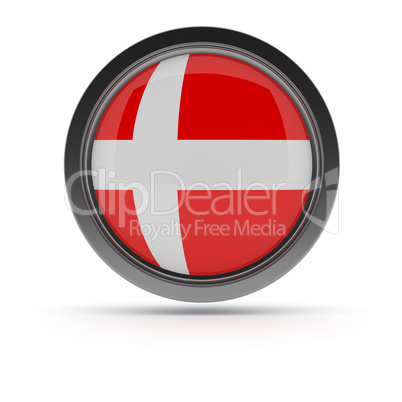 Steel badge with Danish flag