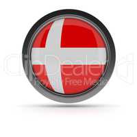 Steel badge with Danish flag