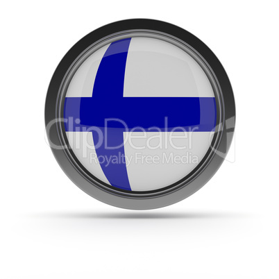 Steel badge with Flag of Finland