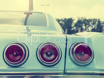 Detail of an American vintage car